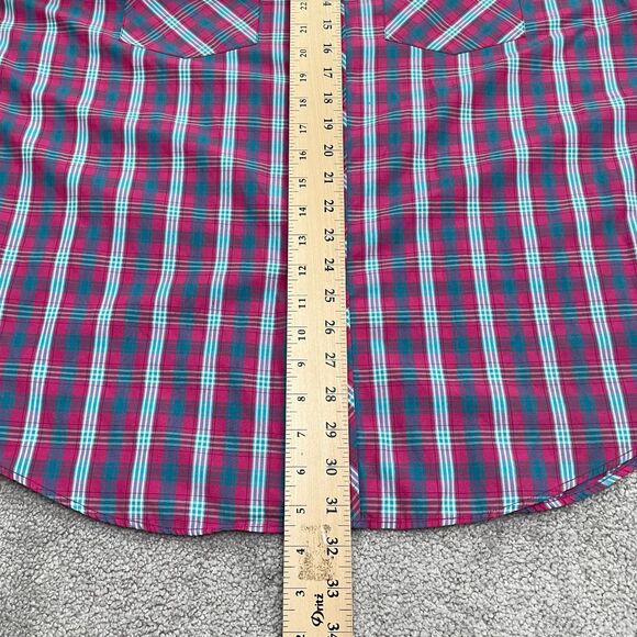 Mariscal Pearl Snap Western Button Down Shirt Mens Large Multi Plaid Casual Top - Picture 10 of 12